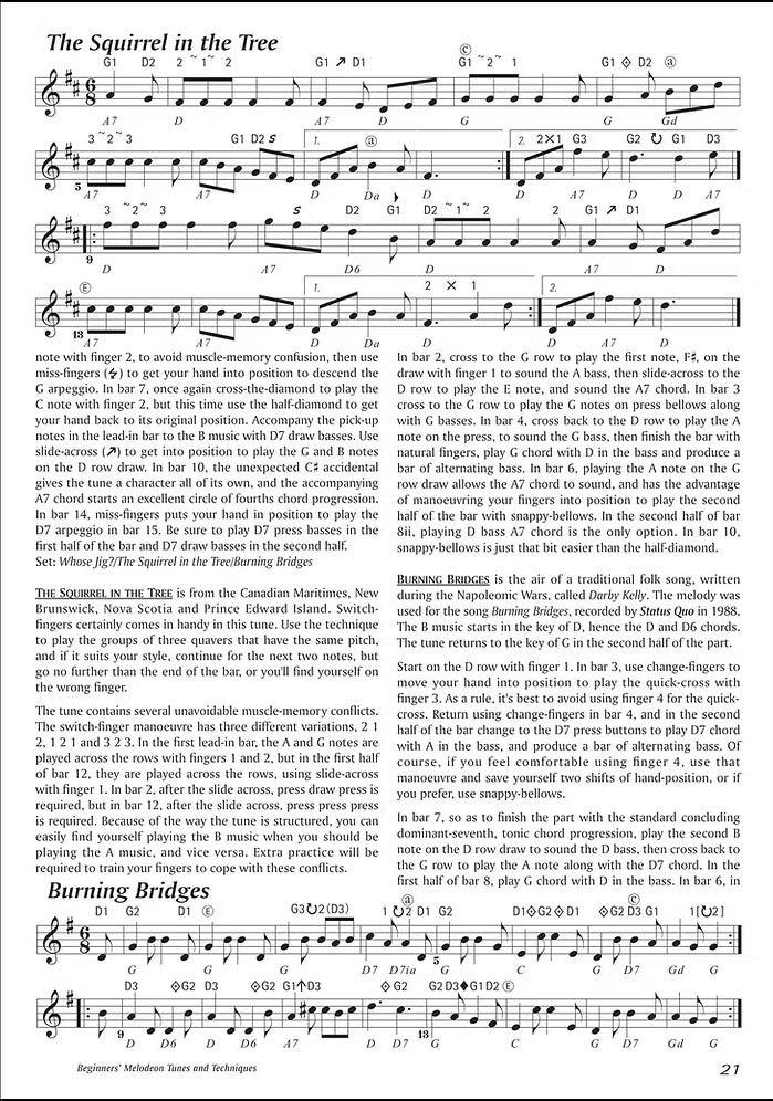 Beginners' Melodeon Tunes and Techniques Book