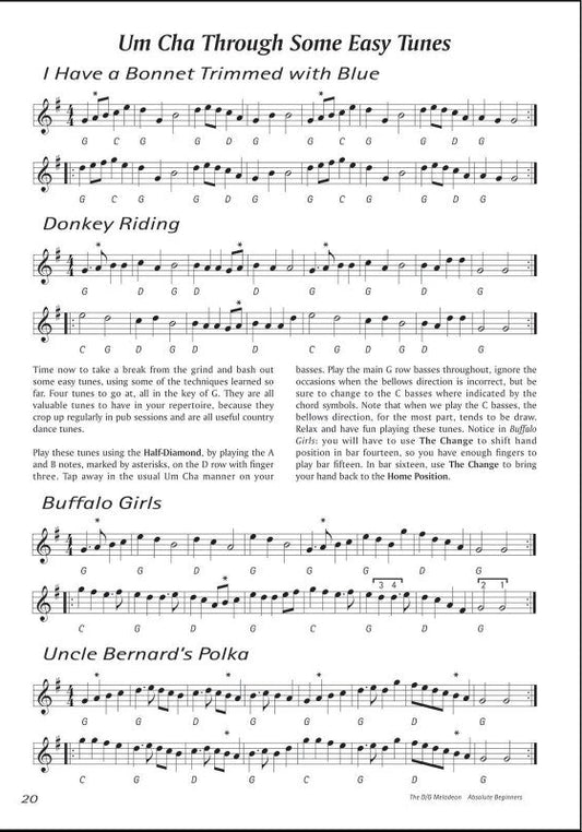 Tune example from The D/G Melodeon Absolute Beginners Book