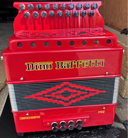 dino baffetti enzo melodeon ferrari red front facing