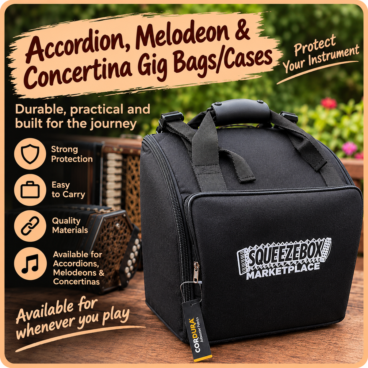 Accordion, Melodeon & Concertina Gig Bags/Cases
