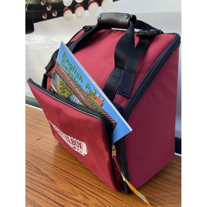 melodeon gig bag for 2.5 row with music pocket showing