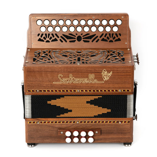 Saltarelle Nuage DG Walnut 2 Row 3 Voice Melodeon