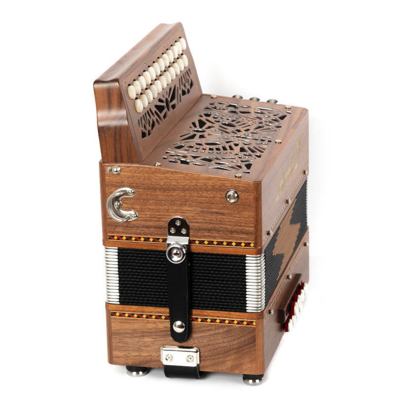 Saltarelle Nuage DG Walnut 2 Row 3 Voice Melodeon