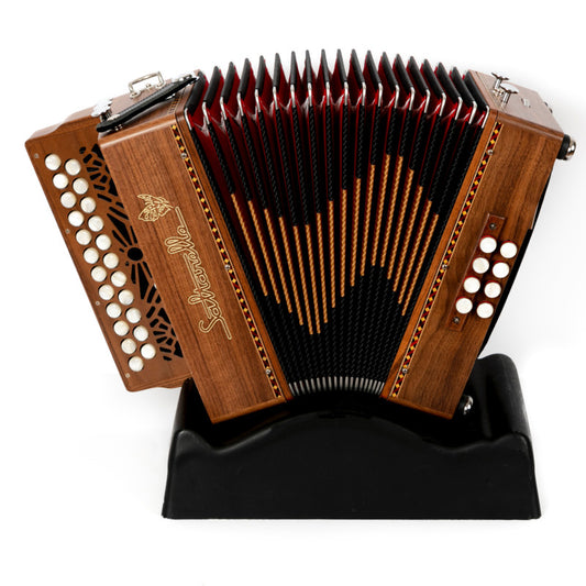 Saltarelle Nuage DG Walnut 2 Row 3 Voice Melodeon