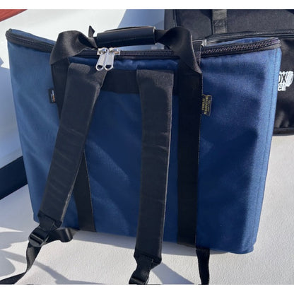 37 key 96 bass piano accordion gig bag blue rear view