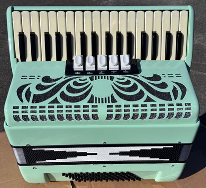 34 Key 72 Bass LMM Accordion | Kingfisher Sourced Custom Green