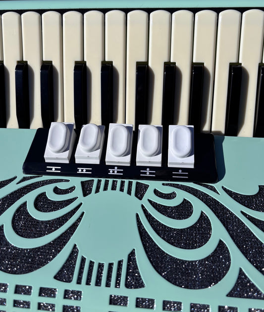 LMM Accordion 34 Key 72 Bass | 5 Couplers | Custom Green | UK