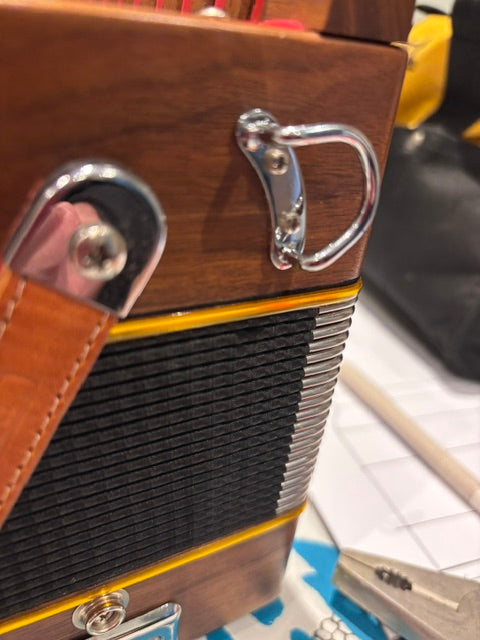 Close-up of a strap bracket lilly with a blurred background
