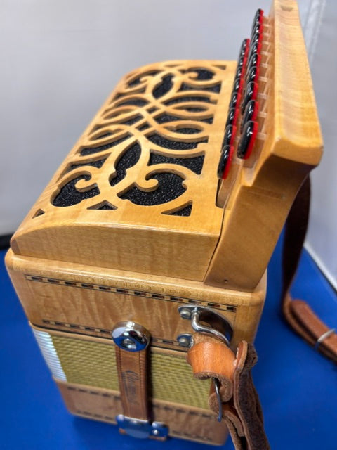 Oakwood Model 2 Melodeon in Figured Maple & Sycamore