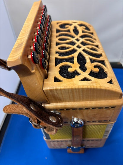 Oakwood Model 2 Melodeon in Figured Maple & Sycamore