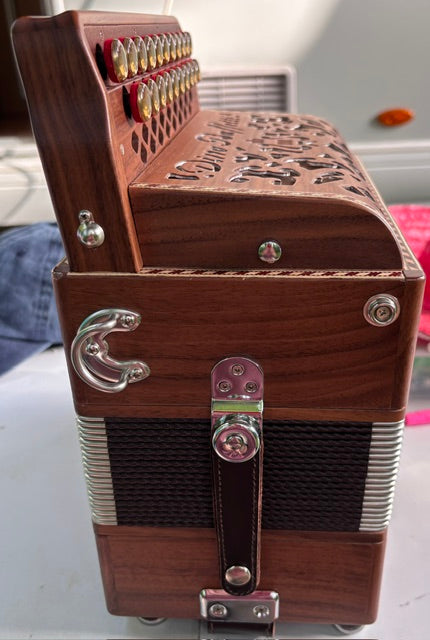 Used Dino Baffetti Alpha II D/G Melodeon in Walnut