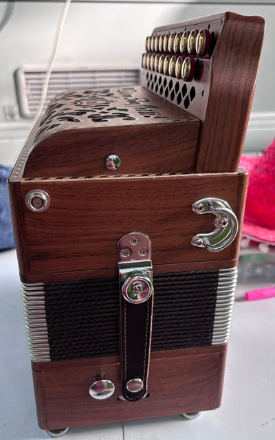 Used Dino Baffetti Alpha II D/G Melodeon in Walnut