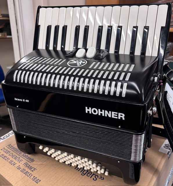 Used Hohner Bravo 48 Bass Piano Accordion