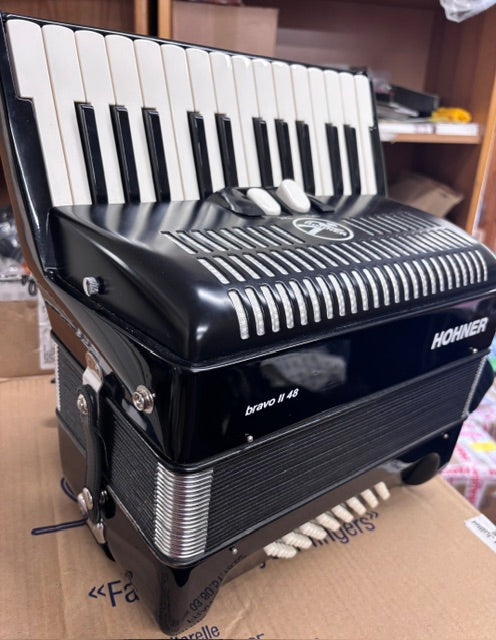 Used Hohner Bravo 48 Bass Piano Accordion