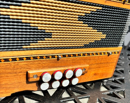 Used Saltarelle Nuage D/G Walnut 3 Voice Melodeon