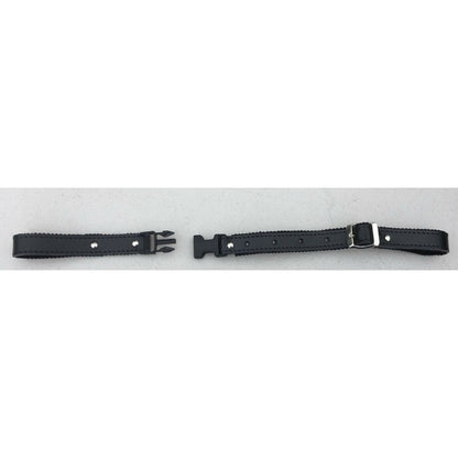 felt lined accordion backstrap in leather  fully open