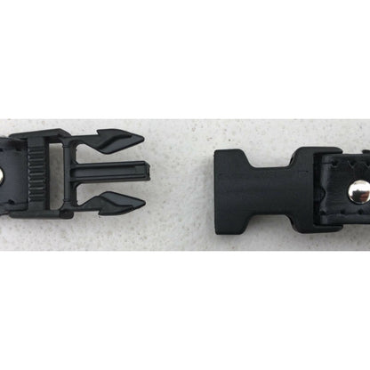 felt lined accordion backstrap in leather clasps shown