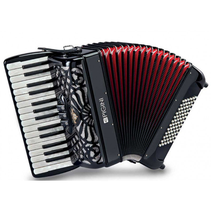 pigini p30 piano accordion front bellows open