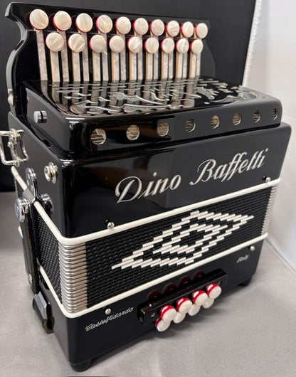 dino baffetti melodeon black pearl ii d/g front