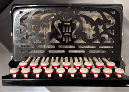 dino baffetti melodeon black pearl ii d/g  shows grille 