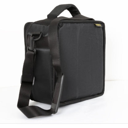 Compact melodeon gig bag showing slim profile and padded construction