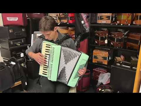 34 Key 72 Bass LMM Accordion | Kingfisher Sourced Custom Green